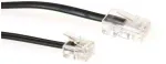 ACT Intronics modulinis telefono laidas tinklo kabelis RJ45/RJ-11 juodas
