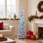 I&scaron;&scaron;okanti LED Kalėdų eglutė su žvaigžde vir&scaron;ūnėje 120 cm 50 LED