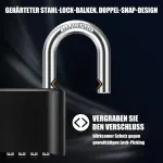 Sunkus kombinuotas užraktas su 8 mm storio grandine, atsparus oro sąlygoms 4 skaitmenų kombinuotas lauko apsaugos užraktas, atsparus vandeniui ir vagystėms, skirtas kiemui, tvorai, garažams, vartams, sodo tvorai