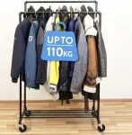 Drabužių kabykla Tatkraft Pantera, stabili ir tvirta, pastatoma, juoda, 110 kg