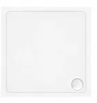 Rea Savoy Baltas kvadratinis akrilinis du&scaron;o padėklas 90x90 cm, žemas, 6 cm
