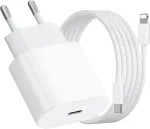 [mfi sertifikuotas] usb c įkroviklis, 2 vnt. iphone įkroviklis ir 2 m x 2 iphone įkrovimo laidas, greito įkrovimo laidas, usb c maitinimo &scaron;altinis, lightning laidas, įkrovimo adapteris, skirtas iphone 14/13/12/11 pro/xs