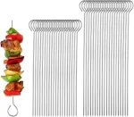 Kebabų ie&scaron;mai nerūdijančio plieno 40 vnt. metaliniai ie&scaron;mai mėsai, vi&scaron;tienai, krevetėms, vaisiams, daržovėms (20 cm + 25 cm)