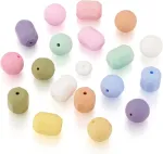 Bb beadthoven 74 vnt. silikoninių karoliukų, spalvingi apvalūs abako, stulpo, briaunoti guminiai karoliukai, birūs tarpiniai karoliukai "pasidaryk pats" vėriniams, raktų pakabukams, papuo&scaron;alų gamybai, skylė: 1,6&ndash;2 mm