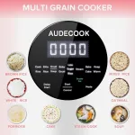 Audecook Ryžiųquick cooker mažas 1.5 l su mažo angliavandenių kiekio funkcija ir garintuvu, mini Ryžiųquick cooker su 7 funkcijomis, skaitmeninis Daugiafunkcisquick cooker, laikmatis, &scaron;ilumos palaikymo funkcija sveikam maitinimuisi, Daugiafunkcisquic ...