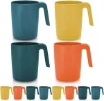 Kyraton plastikinių puodelių rinkinys, 8 vnt., nedūžtantys ir daugkartinio naudojimo, lengvi kelioniniai kavos puodeliai, espresso puodeliai, lengvai ne&scaron;iojami ir valomi, tinkami naudoti mikrobangų krosnelėje, be Bpa, galima plauti indaplovėje