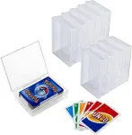 8 vnt. žaidimo kortų dėžutės 75x104x26 mm skaidrios Pp