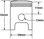 Other CILINDRAS GY6-50 39mm KAI&Scaron;TIS 13mm KYMCO ROMET ZIPP