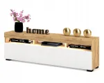 Tv staliukas komoda Play craft ąžuolas/balta + led 160