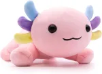 Desdfcer Axolotl pliu&scaron;inis žaislas, mielas Axolotl mink&scaron;tas žaislas, rožinis Axolotl pliu&scaron;inis pagalvėlės žaislas, Axolotl pagalvėlės lėlė, dovana vaikams, mergaitėms, berniukams, Helovinui, Kalėdoms