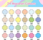 24 spalvų &bdquo;macaron&ldquo; akrilinių dažų ra&scaron;iklių rinkinys, vandeniui atsparūs akriliniai ra&scaron;ikliai, dažų žymekliai, skirti pie&scaron;ti ant akmens, keramikos, stiklo, akmens, metalinio tinklelio, vandens pagrindo akriliniai ra&scaron;ikliai su 1&ndash;5 mm lanksčiu teptuko  ...