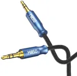 Millso Aux jungties kabelis 3.5 mm jungtis į jungtį Aux kabelis nailono pynimo auk&scaron;tos kokybės stereo audio kabelis ausinėms, automobilio radijui, Pc, garsiakalbiams, stereo sistemoms, Mp3/mp4 grotuvams ir kt. (2.4 m)