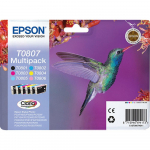 Epson T0807 ink cartridge, multipack