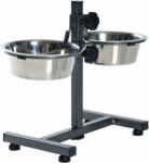 Trixie Stovas regul. auk&scaron;čio 0,75l su 2 metal. dubenėliais