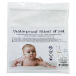 Neper&scaron;lampanti medvilninė paklodė su gumelėmis kampuose, 60x120 cm (balta)