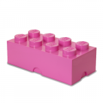 Kambarys Kopenhagos LEGO laikymo dėžutė - vidutinė plyta su 8 rankenėlėmis (Rožinė)
