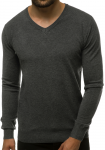 Vyri&scaron;kas megztukas tamsiai pilkos spalvos Robi