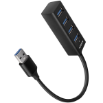 AXAGON HUE-M1AL 4x USB 3.2 Gen 1 MINI &scaron;akotuvas, metalinis, 1,2 m USB-A laidas
