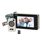 Orno Elektroninė 4,7 colių durų peržiūros priemonė su įra&scaron;ymo funkcija &bdquo;Micro SD&ldquo; kortelėje, judesio jutikliu ir meniu 9 kalbomis, maitinamas baterijomis