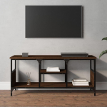 TV staliukas Televizoriaus spintelė, ruda, 100x35x45cm, mediena ir geležis