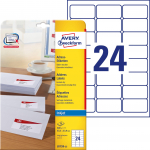 Avery Zweckform A4 AVERIOS 63,5 X 33,9 MM BALTĖ (24)