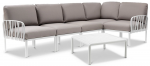 Lauko baldų komplektas KOMODO Corner, Bianco Grigio