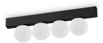 Lubinis &scaron;viestuvas 12W LED pavir&scaron;inis &scaron;viestuvas PING PONG, juodas, 3000K