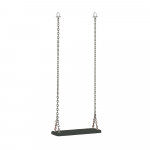 4IQ Guminės sūpynės su grandinėmis, juodos spalvos