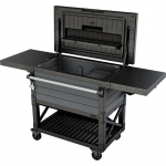 &Scaron;aldiklis Keter Patio Cooler & Beverage Cart Pilkas