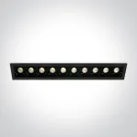 10x2W LED įleidžiamas &scaron;viestuvas, juodas, 3000K, 50902B/B/W