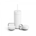 Termo puodelio rinkinys Fellow Carter 3 in 1, baltos matinės spalvos, 473 ml