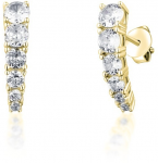 JVD Blizgantys auksu dengti auskarai su skaidriais cirkoniais SVLE1618XH2GO00