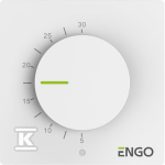Engo Controls Engo ESIMPLE termostatas su ratuku 230V &scaron;ildymui/&scaron;aldymui baltas