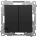 Kontakt-Simon Kontakt-Simon žvakidės jungiklis 55 TW5.01/149 modulis 10 AX, 250V~, greitos jungtys, matinė juoda