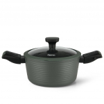 Fissman Puodas BRILLIANT 20x10cm /2,6 L su nuimamom rankenom ir stikliniu dangčiu [aliuminis su nelimpančia danga]