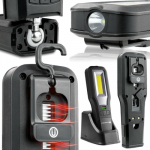 COB LED everActive WL-600R 10W 550 liumenų IP54 dirbtuvių tikrinimo žibintuvėlis su maitinimo bloko magnetu