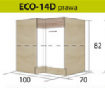 Fadome ECONO pastatoma kampinė spintelė ECO-14D (de&scaron;ininė)
