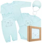 New Baby Sweet Bear nė&scaron;čiųjų rinkinys mėlynas, dydis 56 (0-3 mėn.)