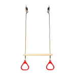 Trapecija su plastikiniais žiedais, raudona