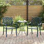 Sodo Kėdė 2 pcs Žalia 56 x 55 x 92.5cm Aliuminis