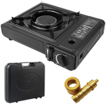 EXTRALINK KERAMINĖ TURISTINĖ DUJINĖ VIRYKLĖ DĖKLE + ADAPTERIS