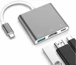 Adapteris, skirstytuvas USB Type-C (USB 3.0, HDMI, Type-C)