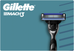Gillette Mach3 Skustuvas Vyrams + 7 Skutimosi Galvučių