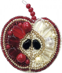 Charivna Mit Karoliukų siuvinėjimo rinkinys segė Crystal Art &bdquo;Raudonas obuolys&ldquo;