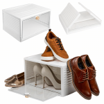 Realprices Batų organizatoriaus dėžutė su atvartu, spintos dėžė, balta