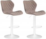 Mville 2 baro kėdžių komplektas "Cork fabric baltas