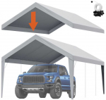 Automobilių stoginės tentu padengimas, 3.65x6.1m, atsparus vandeniui, UV apsauga, garažo stogo danga, automobilio uždangalas