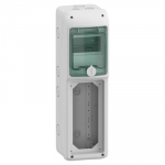 Schneider 13185 Mureva IP65 ant pavir&scaron;iaus montuojamas 1x5 skirstomasis įrenginys, skirtas prijungti gMRV-1-5-NT-T/9 lizdus 1 anga 103x225mm 13185