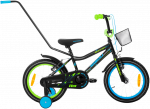 Children's bicycle TABOU Rocket Alu, 18" juodas-mėlynas