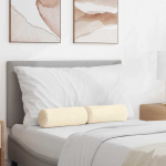 Pagalvės 2 pcs Kreminė &Oslash; 15 x 40 cm Kordūrinis audinys